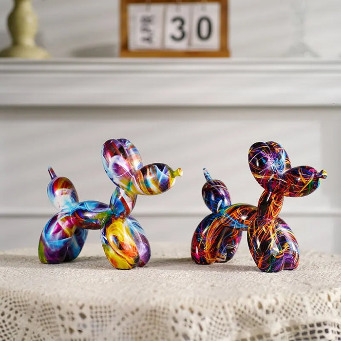 Colourful Resin Balloon Dog Figurines