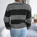 Striped Knit Sweater For Women