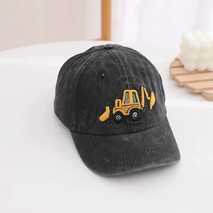 Kids Excavator Embroidered Baseball Cap / Hat