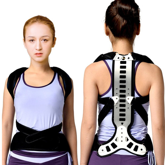 Metal Full Back Brace Posture Corrector Straightener For Pain Relief