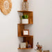 4 Tier Wood Wall Mounted Display Stand