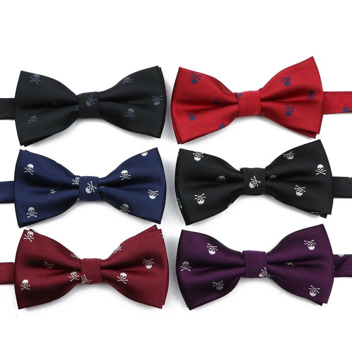 Skull Bowtie For Men Weddings And Cosplay