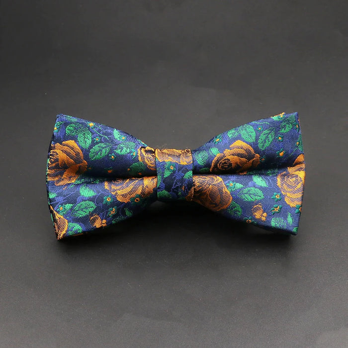 Floral Rose Bowtie For Weddings And Parties