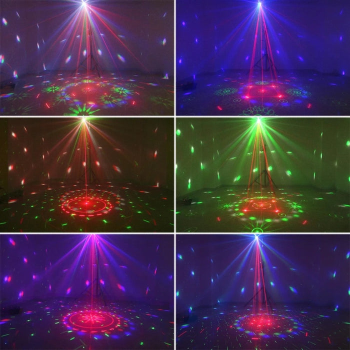 50W 4in1 Remote DMX Stage Laser Projector Strobe Magic Ball Lighting Effect DJ Disco Party Holiday Wedding UV Black Lights