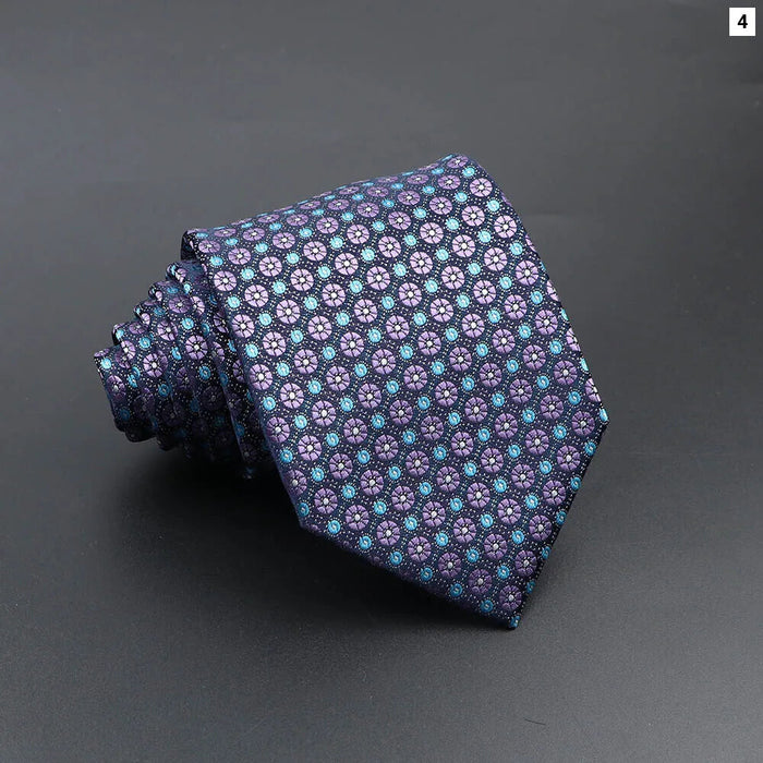 Blue Plaid Striped Tie 8Cm Classic Necktie For Mens Fashion For Daily Wear Weddings And Gifts