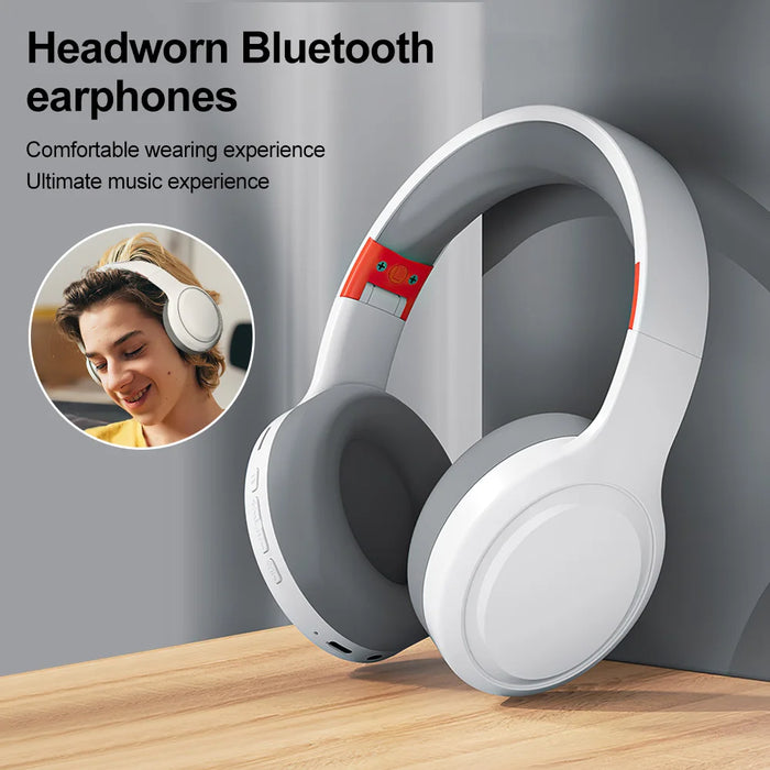 Foldable Wireless Headphones With Noise Cancelling And Mic