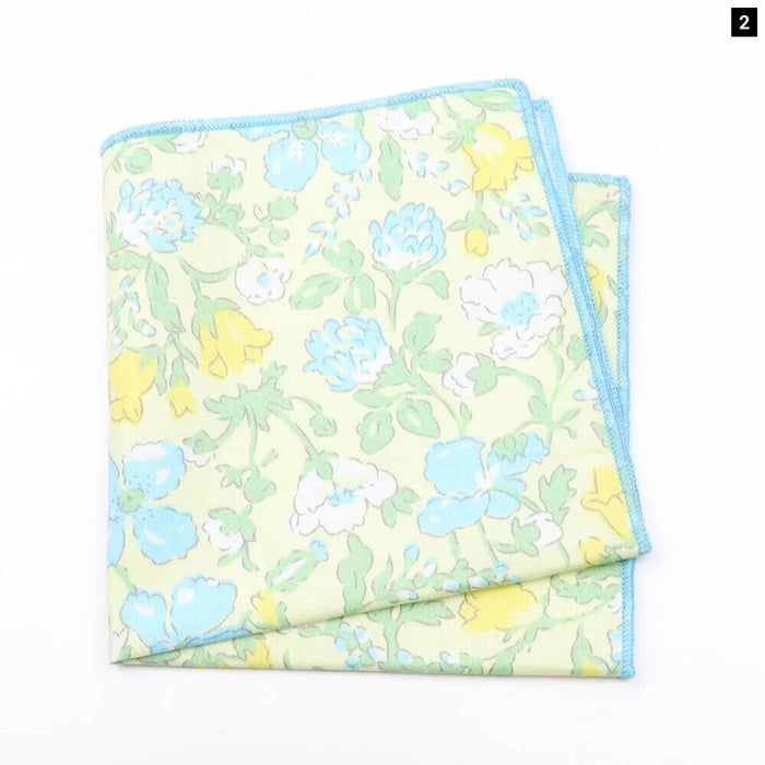 Colourful Floral Cotton Handkerchief For Weddings And Parties