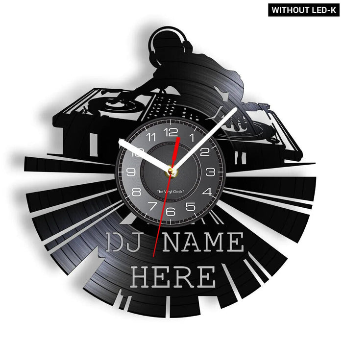 Personalized Dj Vinyl Record Wall Clock