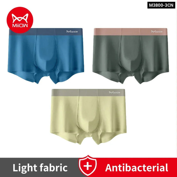 3 Piece Mens Antibacterial Boxer Shorts