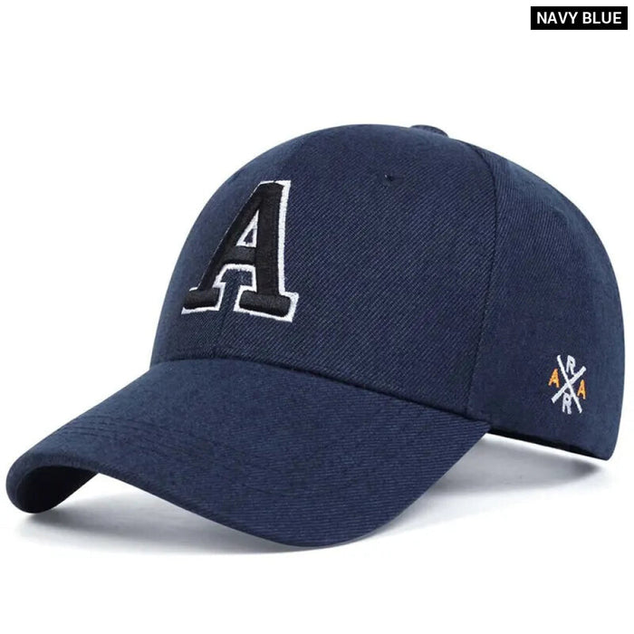 Adjustable Letter A Embroidered Baseball Cap / Hat For Spring / Autumn Outdoor Wear