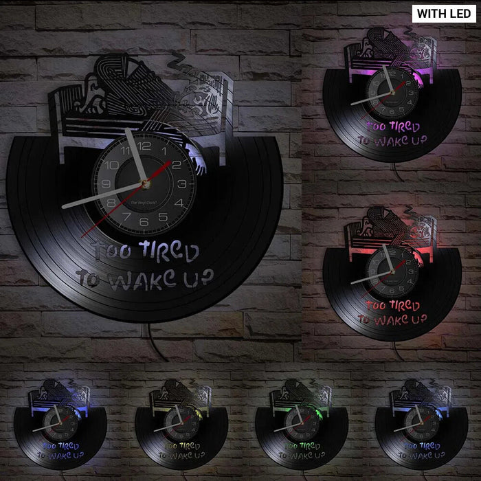 Motivational Vinyl Record Wall Clock