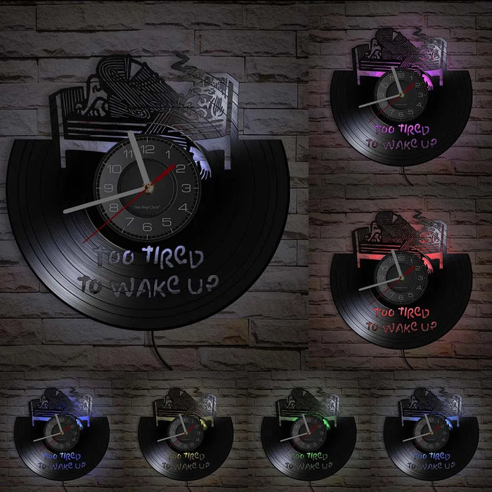 Motivational Vinyl Record Wall Clock