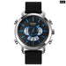 Men’s Silicone Digital Analog Date Calendar Display Dual