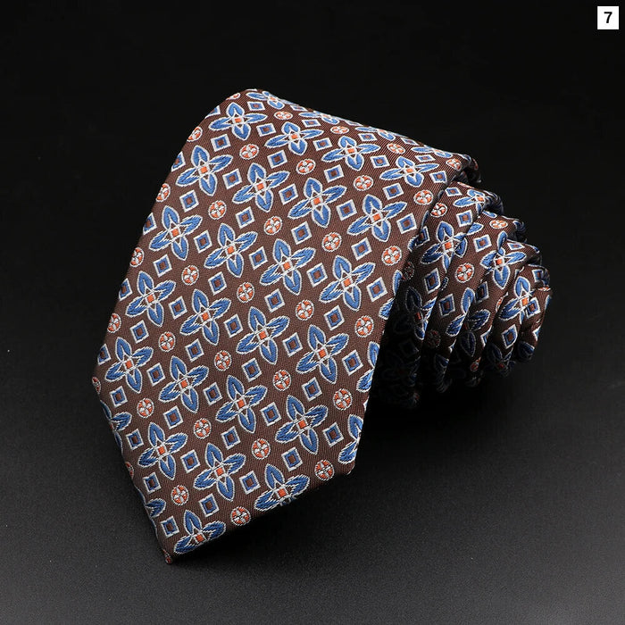 Mens Tie Paisley Floral Striped For Business Weddings And Daily Wear