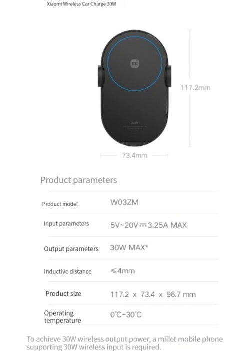 Wireless Car Charger With Fast Charging And Phone Holder