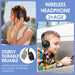 Foldable Wireless Headphones With Mic For Kids