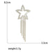 Tassel Brooch Sparkling Stars Lapel Pin For Clothing