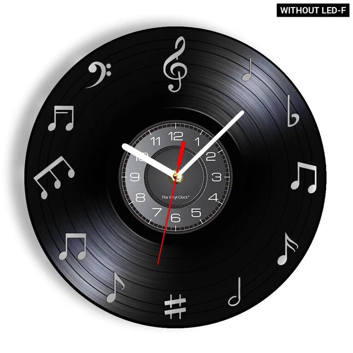 Musical Vinyl Record Wall Clock