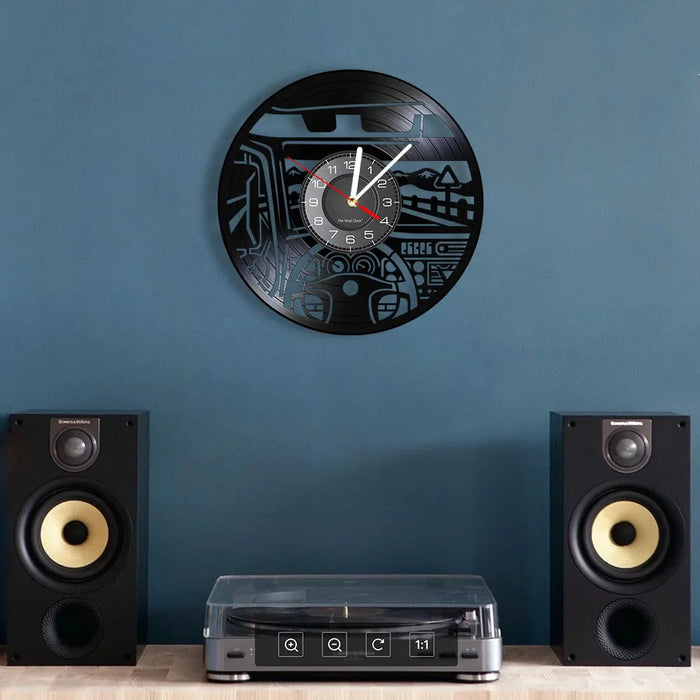 Vinyl Record Truck Driver Wall Clock