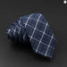 Handmade 6cm Skinny Ties For Men Striped Plaid Cotton Black