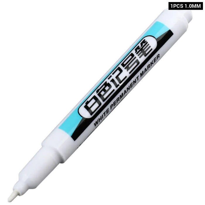 White Permanent Paint Pen Set For Multiple Surfaces 0.7Mm Tip