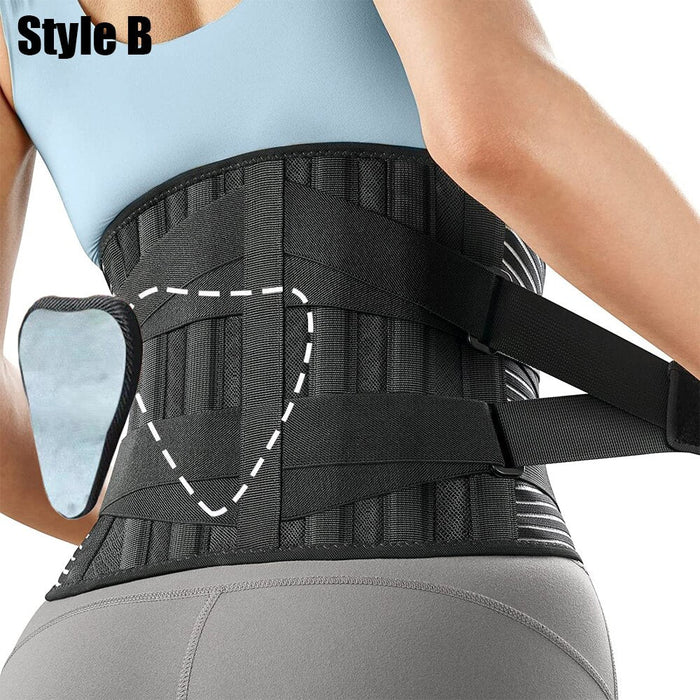 Anti-skid Breathable Back Brace Belt With 16-hole Mesh For Lower Back Pain Relief