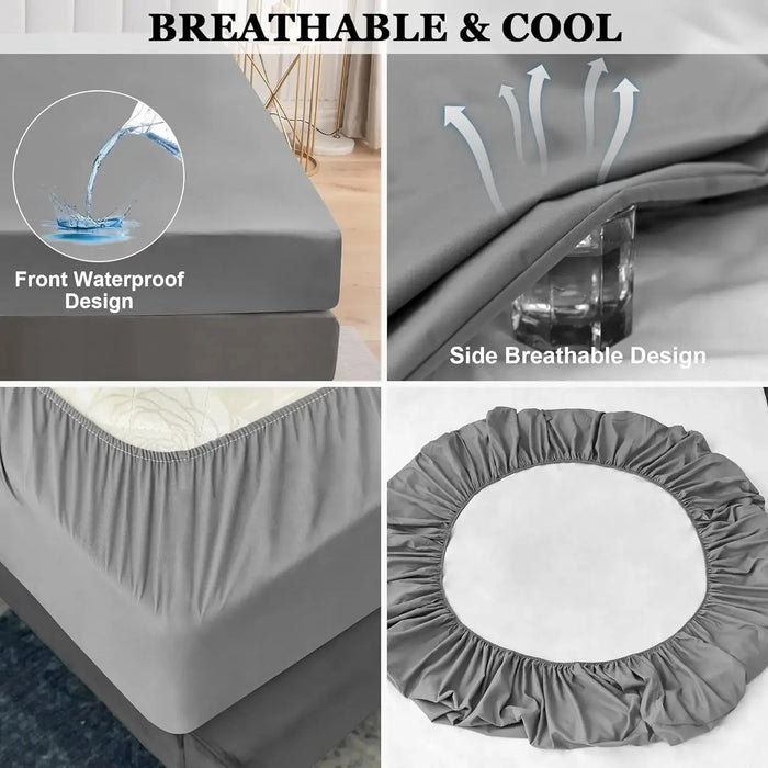 Waterproof Mattress Protector Soft Breathable Cover Machine Washable