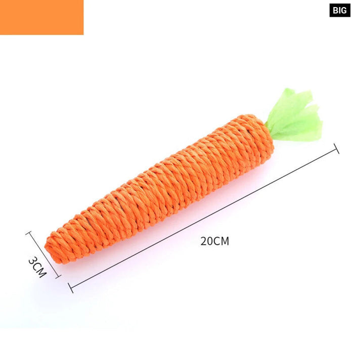 Interactive Cat Carrot Toy For Teeth Cleaning And Play