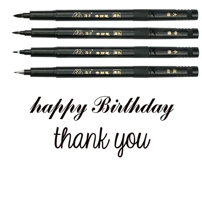 6 Piece Calligraphy Pen Set Fine Brush Markers For Drawing