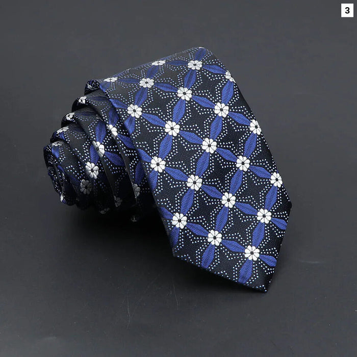 Classic Blue Red Plaid Tie 6Cm Jacquard Necktie For Men For Daily Wear Weddings And Gifts