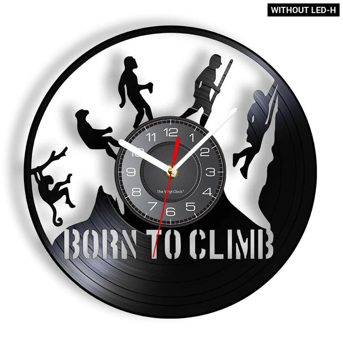 Extreme Rock Climbing Vinyl Record Clock