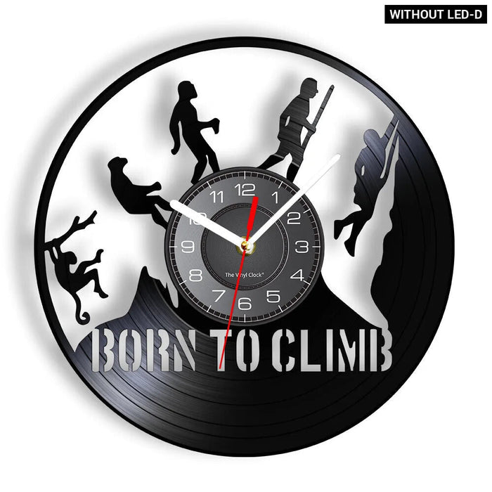 Mountain Climbing Vinyl Record Wall Clock