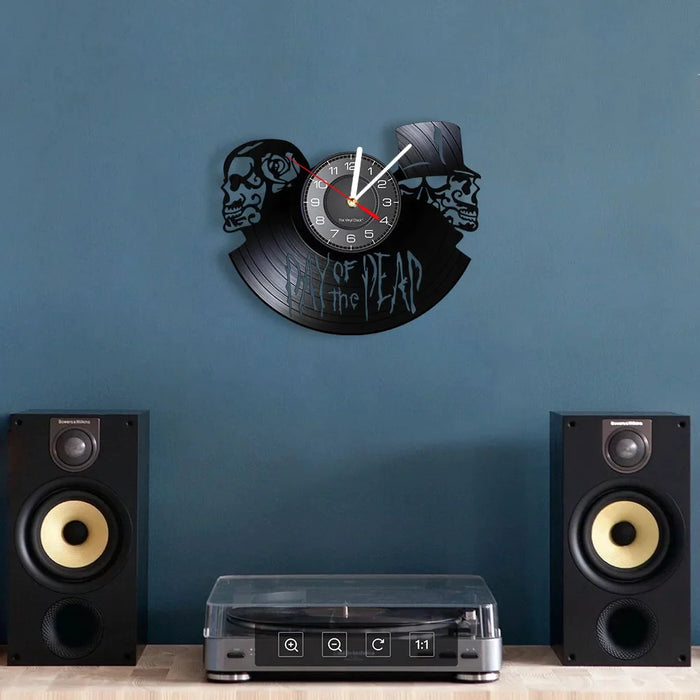 Day Of The Dead Vinyl Record Wall Clock