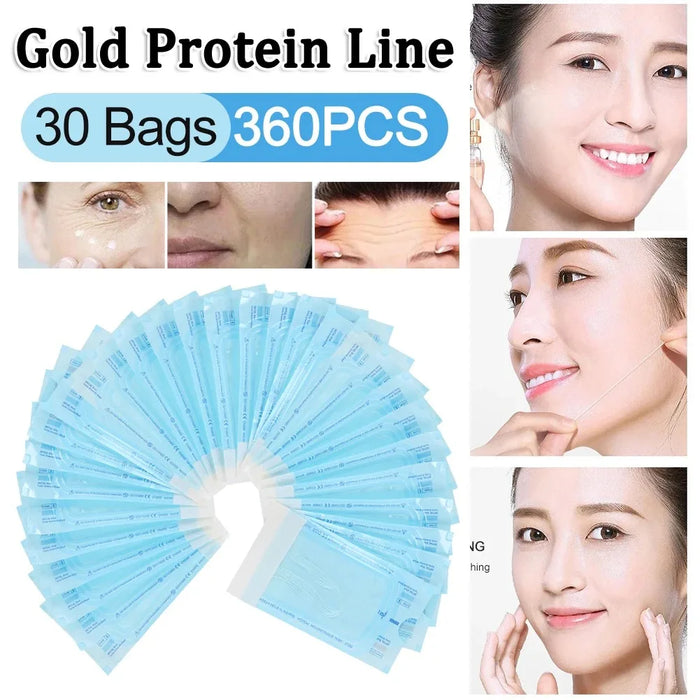 12pc Collagen Face Lifting Thread Kit With Gold Protein