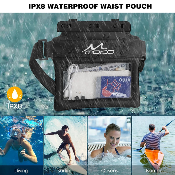 Waterproof Phone Pouch Fanny Pack Floating Dry Bag for Swimming for  iPhone 14 13 12 11 Pro Max X/Xr/Xs