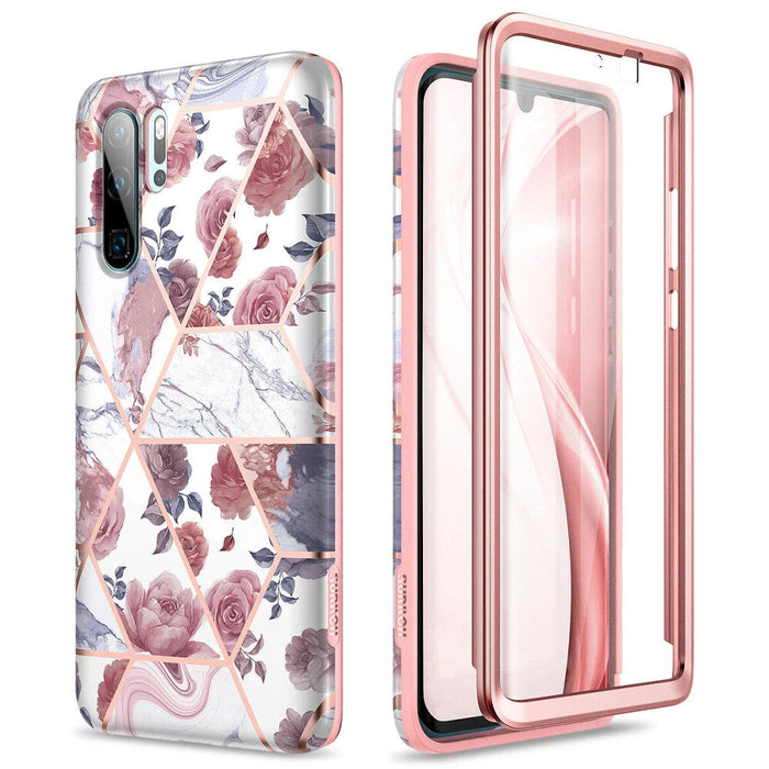 360Imlpc Marble Splice Protective Shell For Huawei P30 Pro With Built In Screen Protector