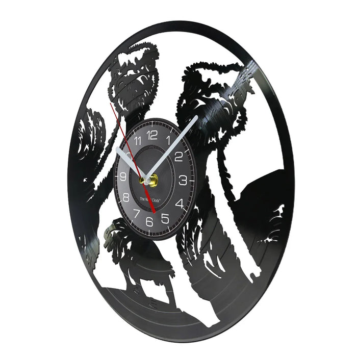 Ostrich Family Vinyl Record Wall Clock