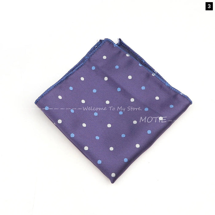 Purple Striped Handkerchief Mens Tuxedo Accessory