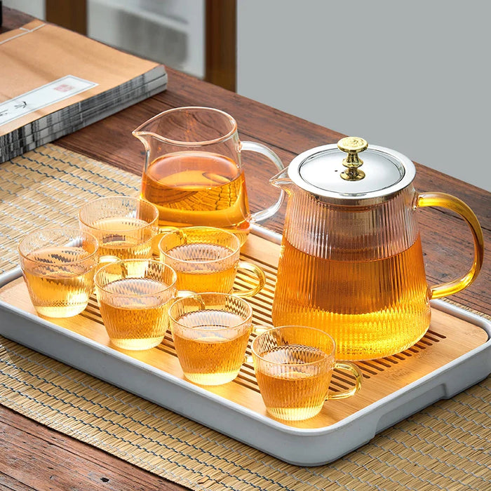 Transparent Glass Teapot Set For Tea