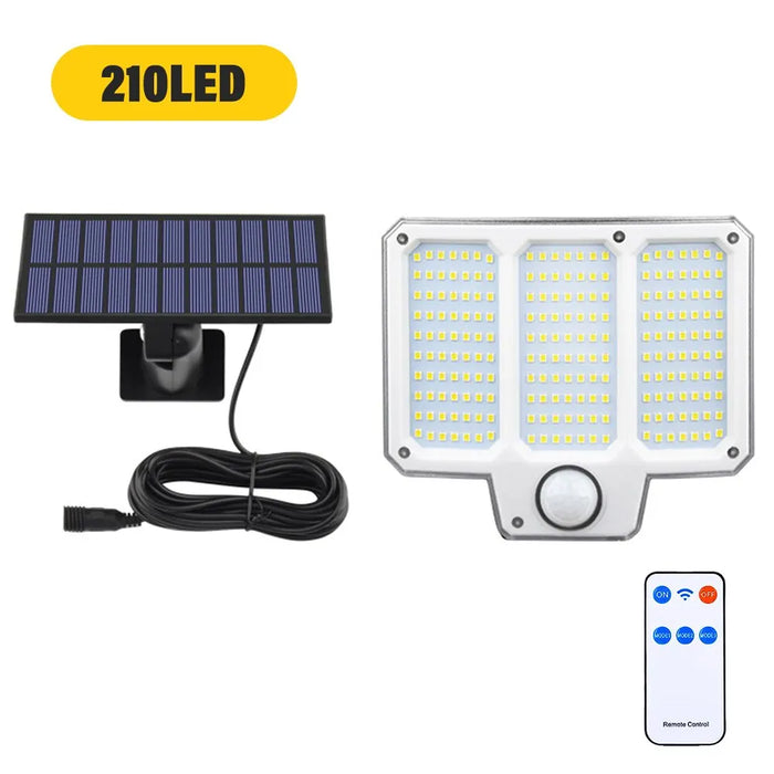 153Led Solar Wall Sconce With Motion Sensor Remote