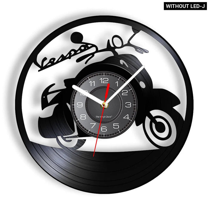 Retro Japanese Motorbike Vinyl Record Wall Clock