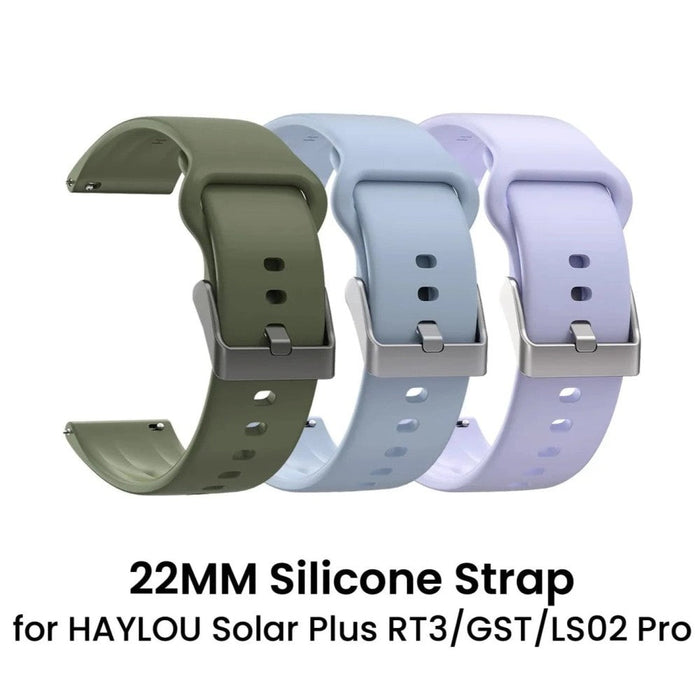 22mm Silicone Watch Strap Suitable For Solar Plus Rt3 Smart