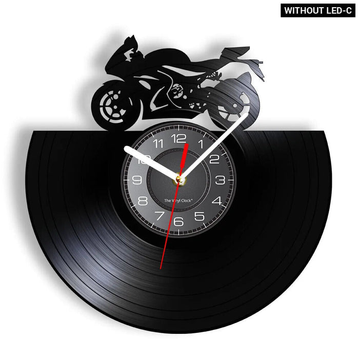 Retro Japanese Motorbike Vinyl Record Wall Clock