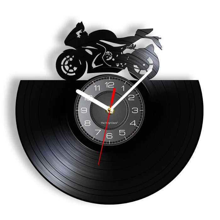 Retro Japanese Motorbike Vinyl Record Wall Clock