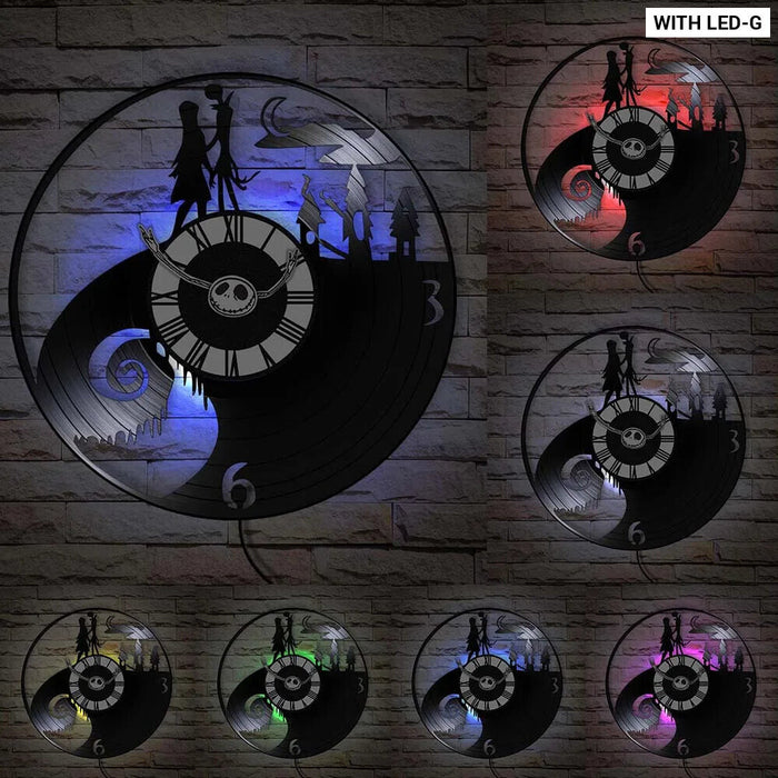 Halloween Nightmare Vinyl Record Wall Clock