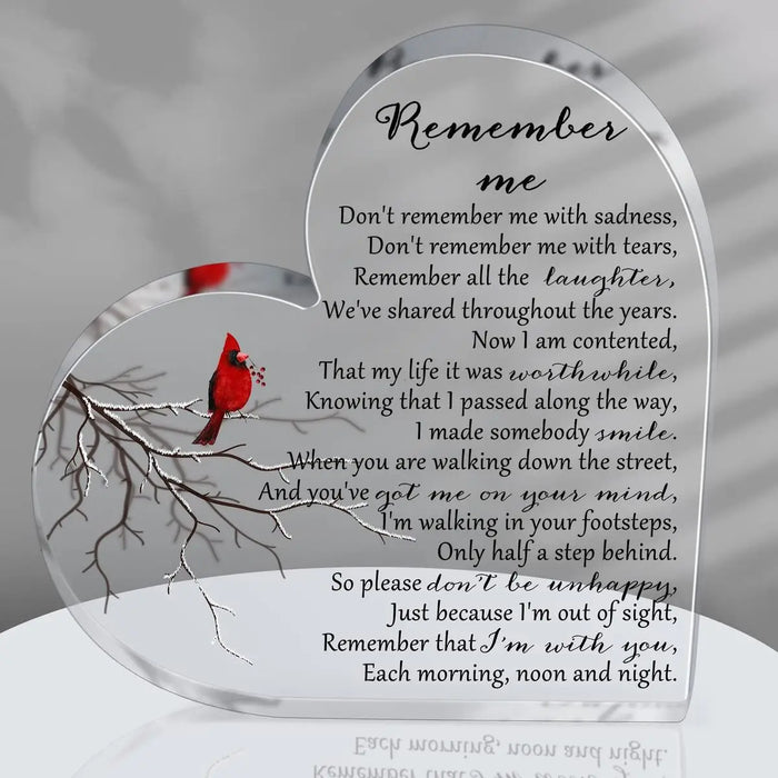 Acrylic Memorial Decor For Loss Of Loved Ones