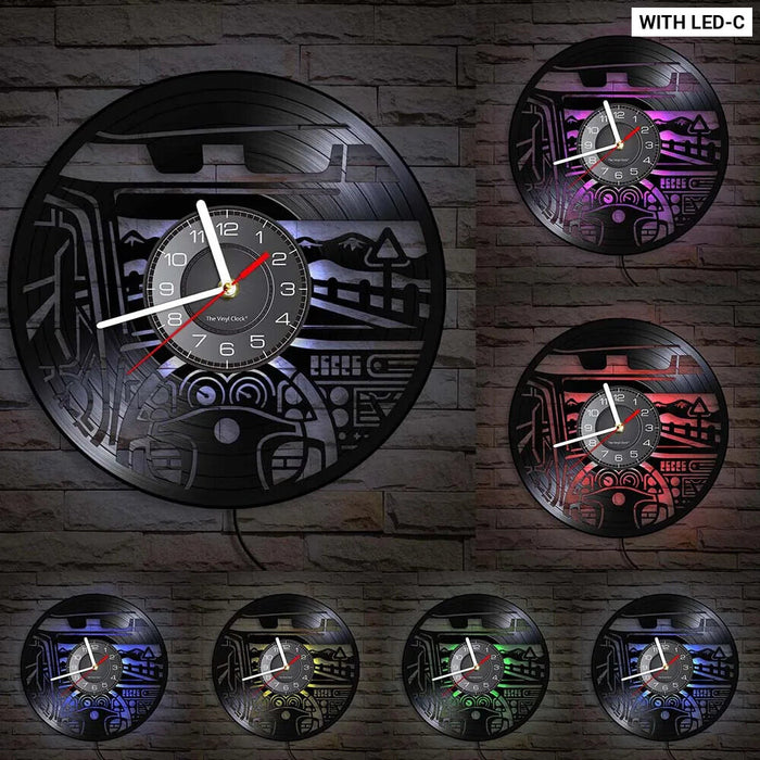 Vinyl Record Truck Driver Wall Clock