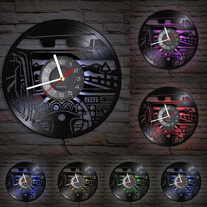 Vinyl Record Truck Driver Wall Clock