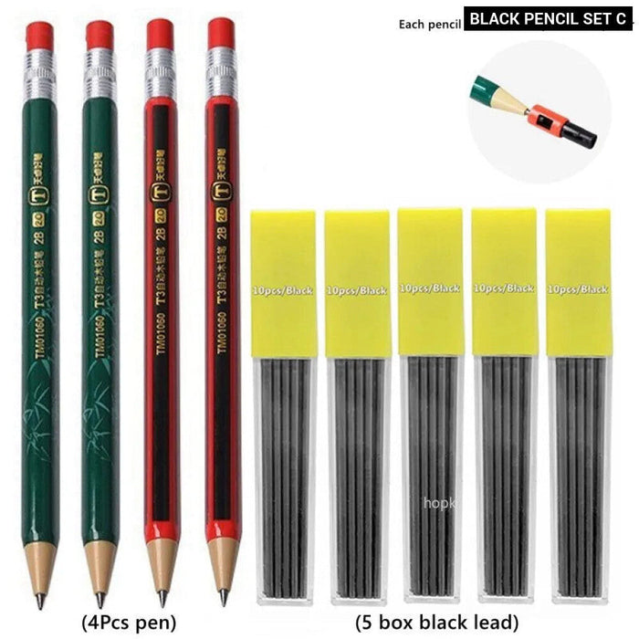 2.0Mm Mechanical Pencil Set With Sharpener And Colour Leads Stationery