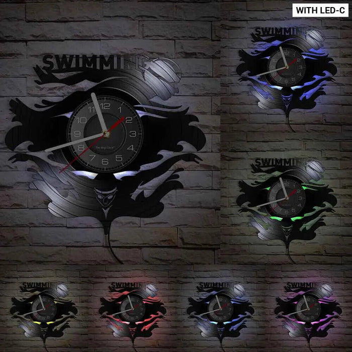 Swimming Vinyl Record Clock